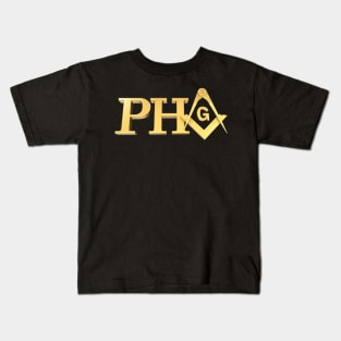 Prince Hall Mason PHA Masonic Freemason Kids T-Shirt